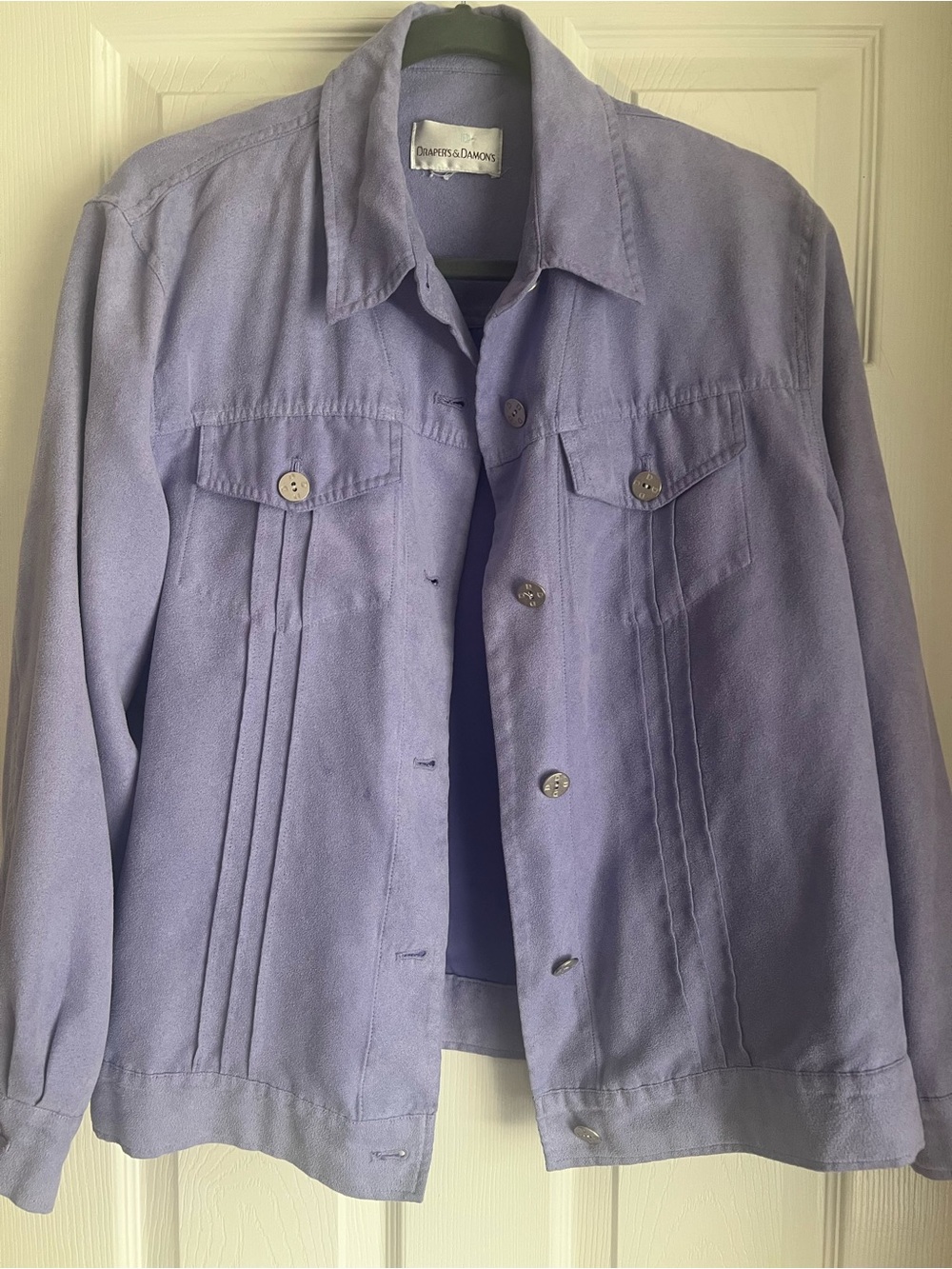Lavender Button-Front Jean Jacket by Dapper & Dawson